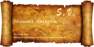 Stessel Valéria névjegykártya